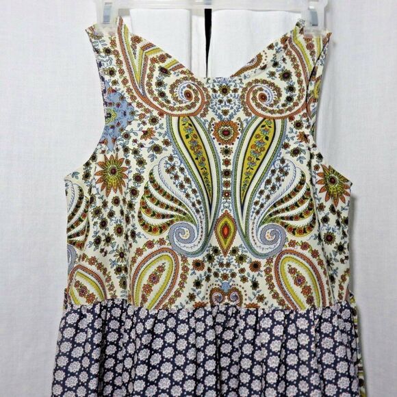 Band of Gypsies XS White Blue Orange Yellow Floral Boho Festival Dress - Picture 1 of 7